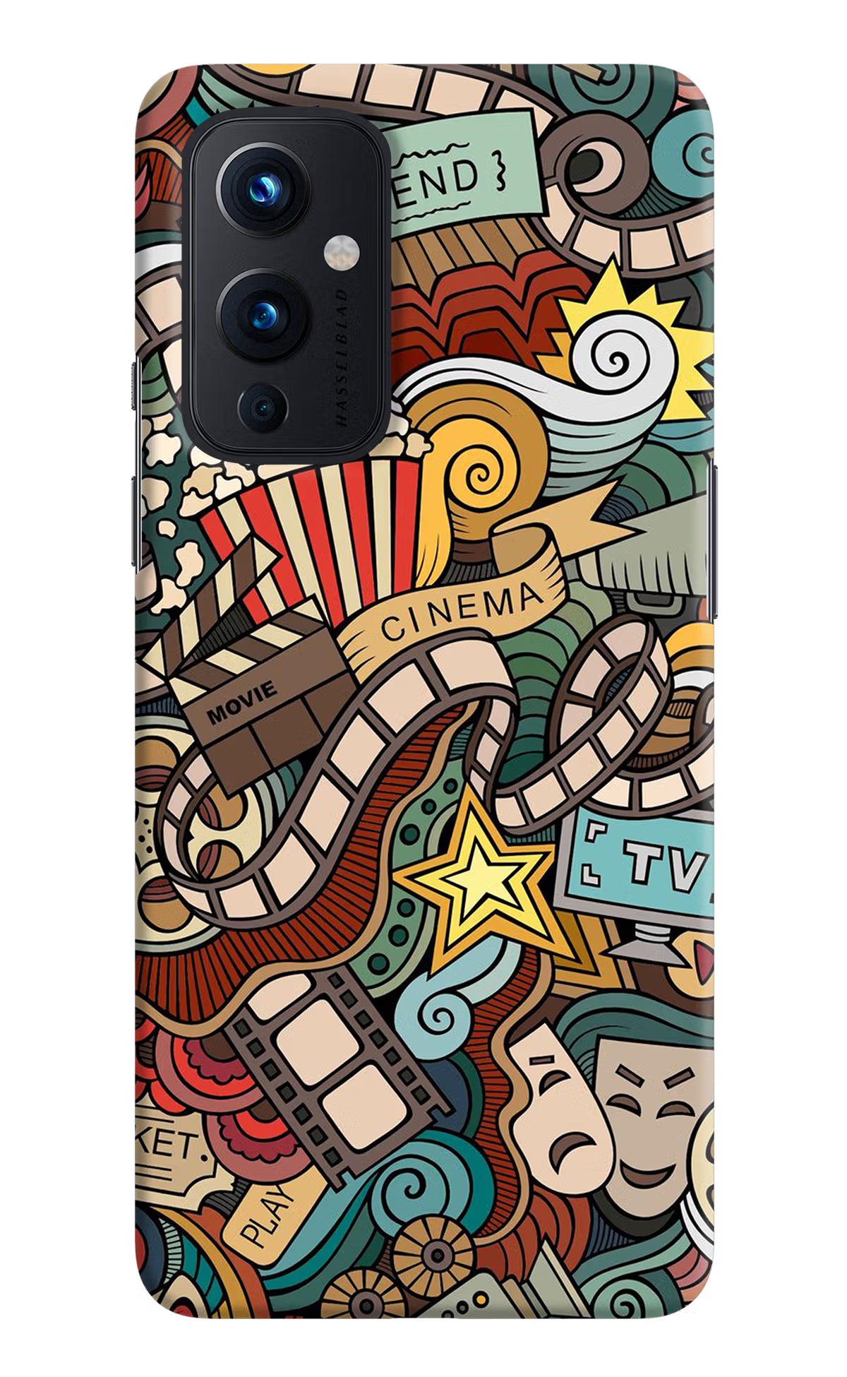 Cinema Abstract Oneplus 9 Hard Case Back Cover by Casekaro