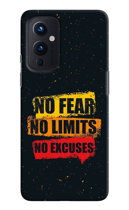 No Fear No Limits No Excuse Oneplus 9 Hard Case Back Cover by Casekaro