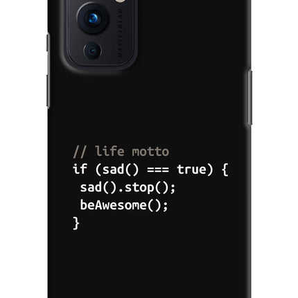 Life Motto Code Oneplus 9 Hard Case Back Cover by Casekaro