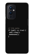 Life Motto Code Oneplus 9 Hard Case Back Cover by Casekaro