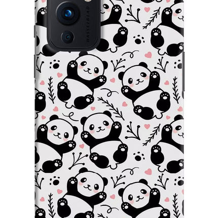 Cute Panda Oneplus 9 Hard Case Back Cover by Casekaro