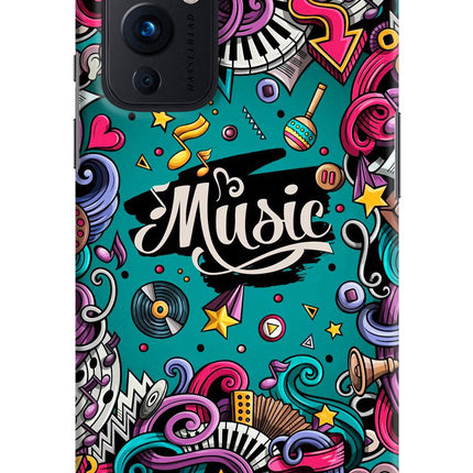 Music Graffiti Oneplus 9 Hard Case Back Cover by Casekaro