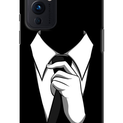 Black Tie Oneplus 9 Hard Case Back Cover by Casekaro