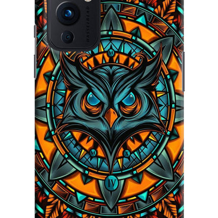 Angry Owl Art Oneplus 9 Hard Case Back Cover by Casekaro