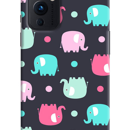 Elephants Oneplus 9 Hard Case Back Cover by Casekaro
