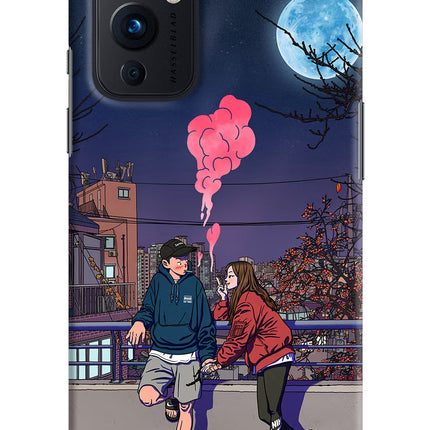 Chilling Couple Oneplus 9 Hard Case Back Cover by Casekaro