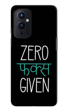 Zero Fucks Given Oneplus 9 Hard Case Back Cover by Casekaro