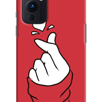 Korean Love Sign Oneplus 9 Hard Case Back Cover by Casekaro