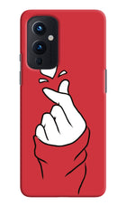 Korean Love Sign Oneplus 9 Hard Case Back Cover by Casekaro