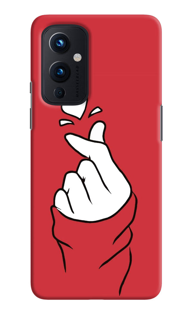 Korean Love Sign Oneplus 9 Hard Case Back Cover by Casekaro