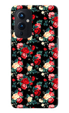 Rose Pattern Oneplus 9 Hard Case Back Cover by Casekaro