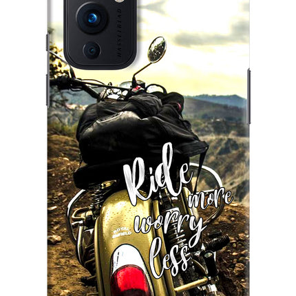 Ride More Worry Less Oneplus 9 Hard Case Back Cover by Casekaro