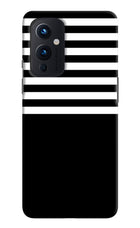 Black and White Print Oneplus 9 Hard Case Back Cover by Casekaro