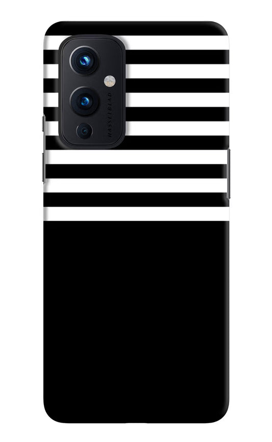 Black and White Print Oneplus 9 Hard Case Back Cover by Casekaro