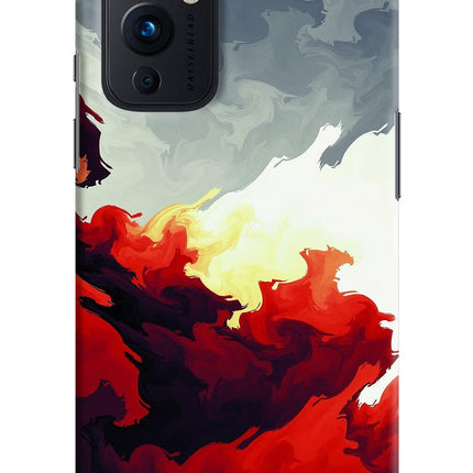 Fire Cloud Oneplus 9 Hard Case Back Cover by Casekaro
