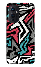 Geometric Graffiti Oneplus 9 Hard Case Back Cover by Casekaro