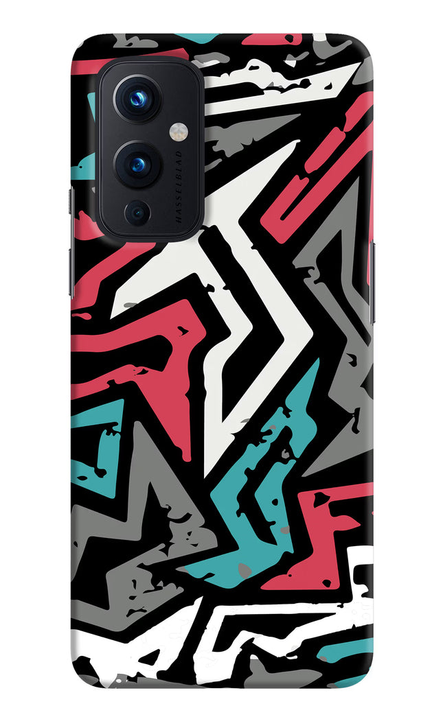 Geometric Graffiti Oneplus 9 Hard Case Back Cover by Casekaro