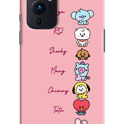 BTS names Oneplus 9 Hard Case Back Cover by Casekaro