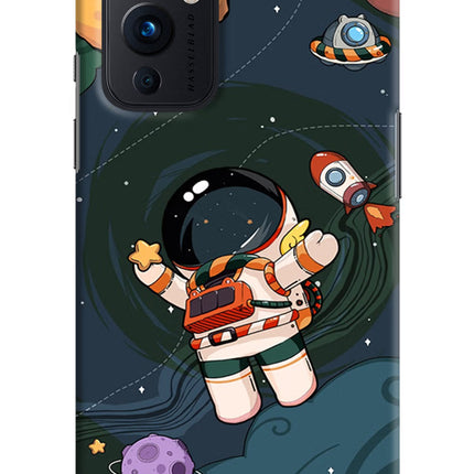 Cartoon Astronaut Oneplus 9 Hard Case Back Cover by Casekaro