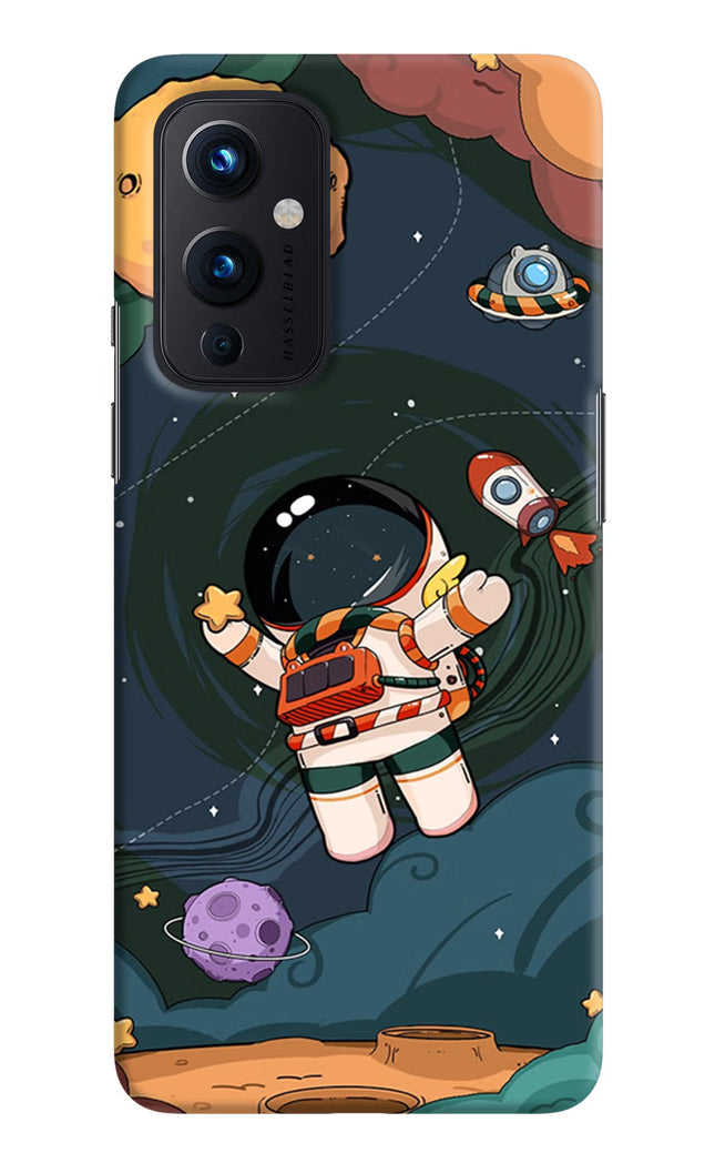 Cartoon Astronaut Oneplus 9 Hard Case Back Cover by Casekaro