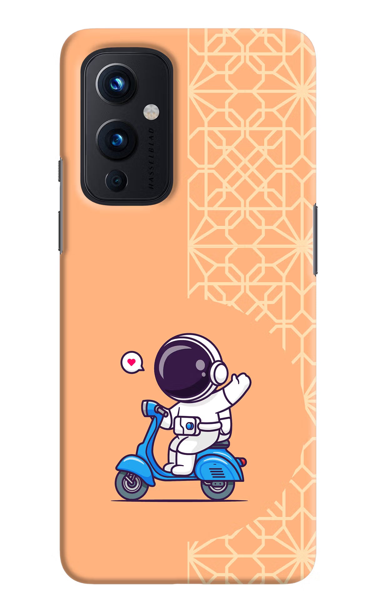 Cute Astronaut Riding Oneplus 9 Hard Case Back Cover by Casekaro