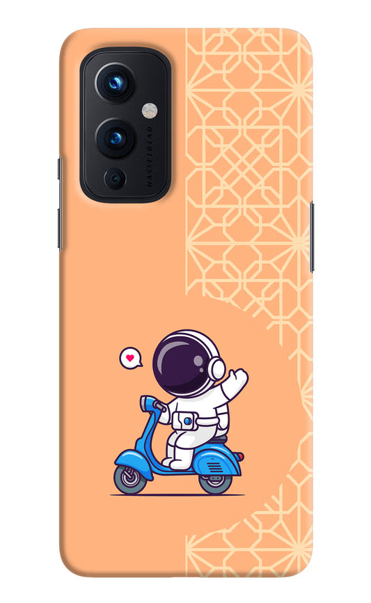 Cute Astronaut Riding Oneplus 9 Hard Case Back Cover by Casekaro