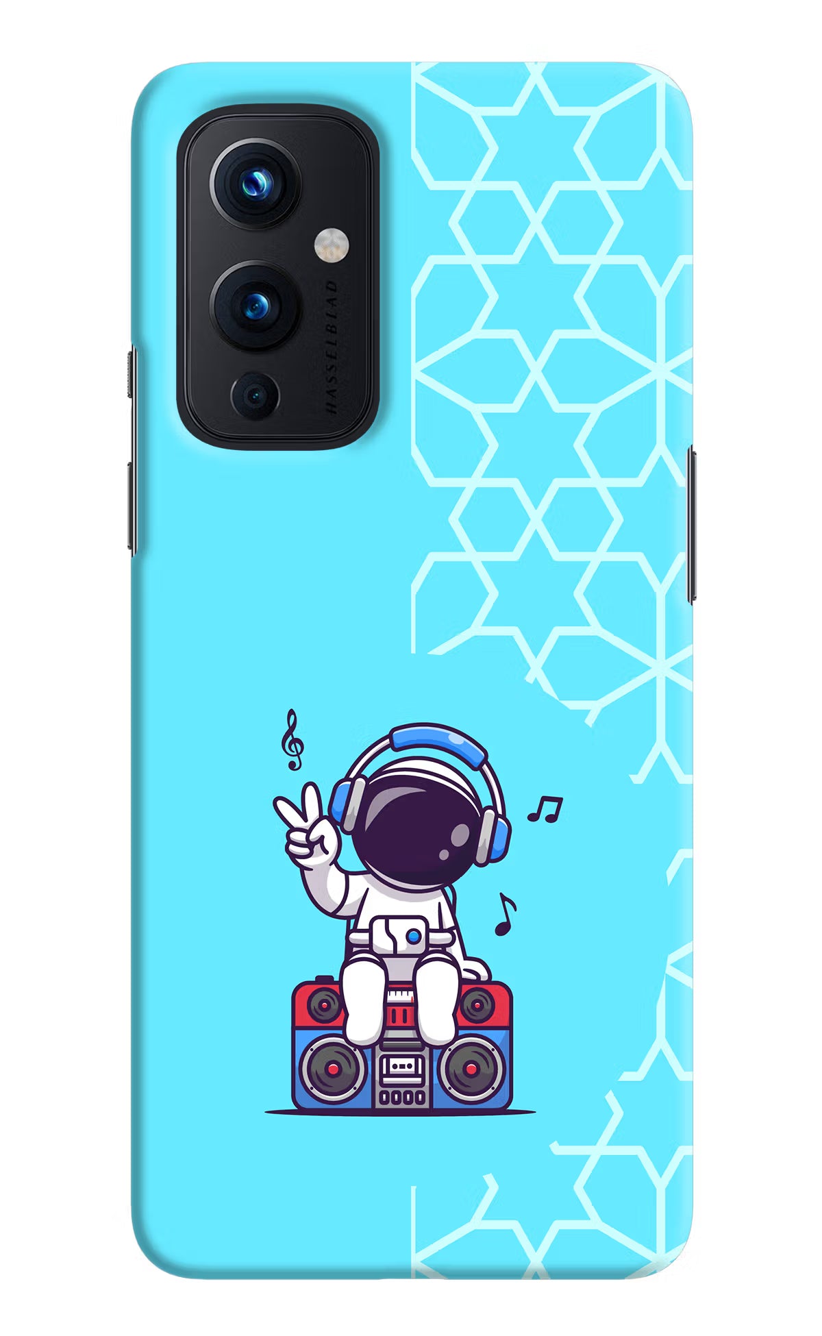 Cute Astronaut Chilling Oneplus 9 Hard Case Back Cover by Casekaro