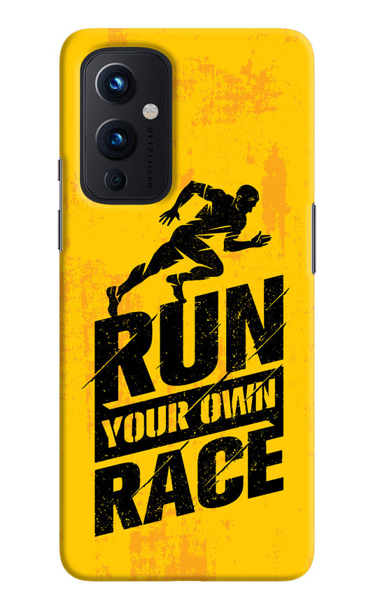 Run Your Own Race Oneplus 9 Hard Case Back Cover by Casekaro