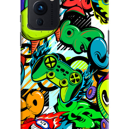 Game Doodle Oneplus 9 Hard Case Back Cover by Casekaro