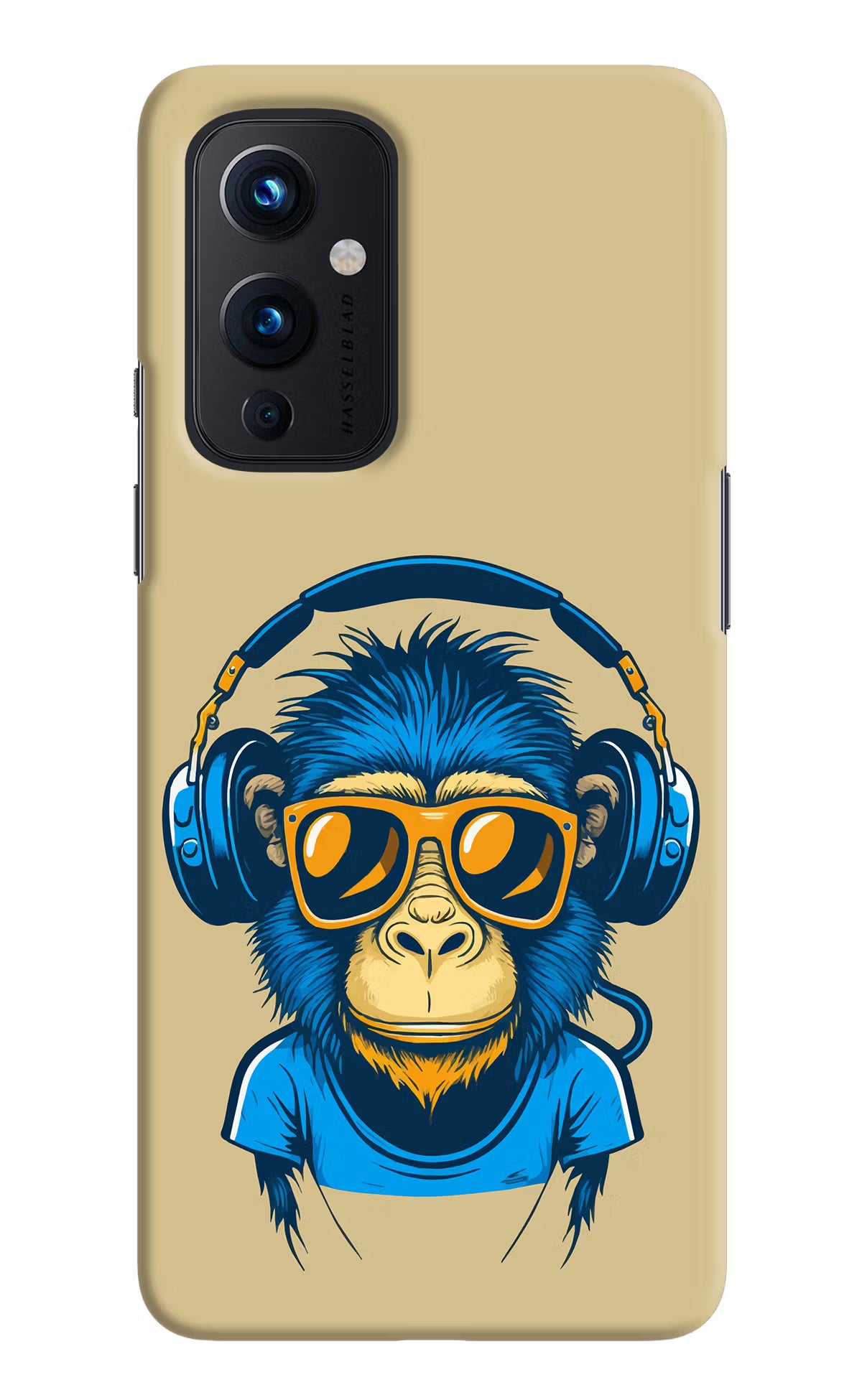 Monkey Headphone Oneplus 9 Hard Case Back Cover by Casekaro