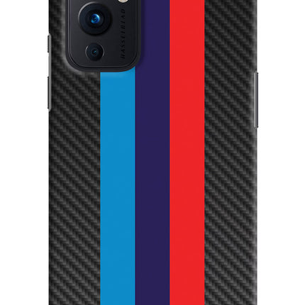 BMW Stripes Pattern Oneplus 9 Hard Case Back Cover by Casekaro