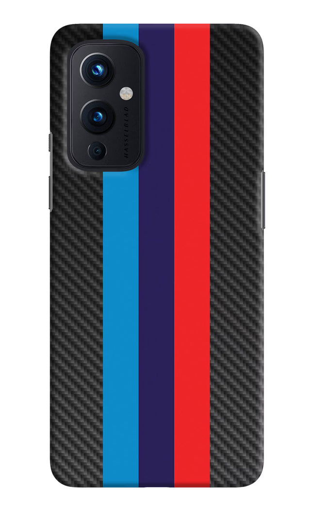 BMW Stripes Pattern Oneplus 9 Hard Case Back Cover by Casekaro