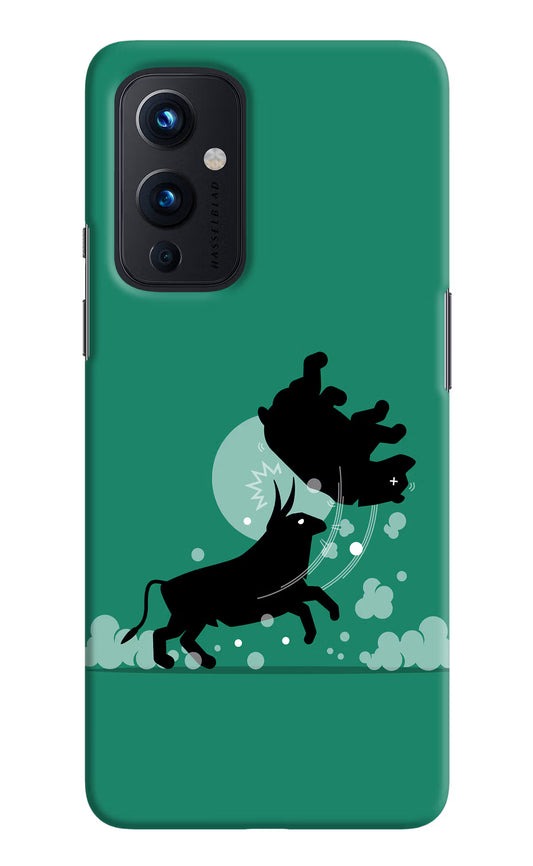 Bull Conqueror Oneplus 9 Hard Case Back Cover by Casekaro