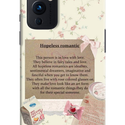 Hopeless Romantic Oneplus 9 Hard Case Back Cover by Casekaro