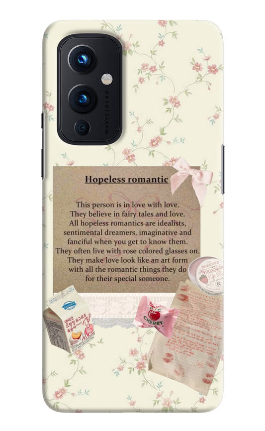 Hopeless Romantic Oneplus 9 Hard Case Back Cover by Casekaro