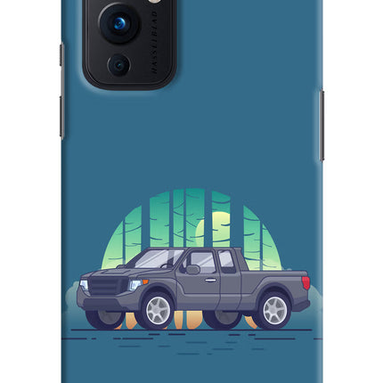 Retro Garage Vibe Oneplus 9 Hard Case Back Cover by Casekaro