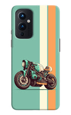 Striped Moto Drift Oneplus 9 Hard Case Back Cover by Casekaro