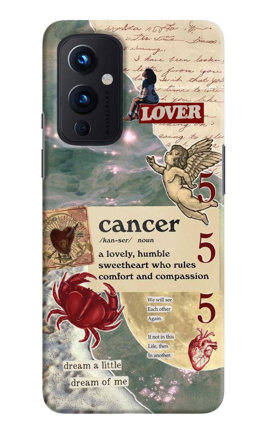 Cancer Zodiac Oneplus 9 Back Cover, Hard case