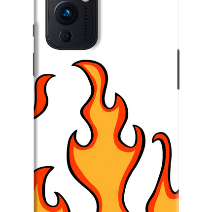 Fired Up – White Oneplus 9 Hard Case Back Cover by Casekaro