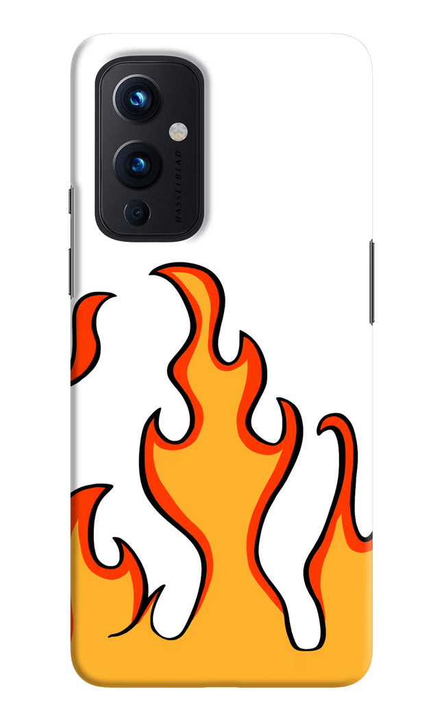 Fired Up – White Oneplus 9 Hard Case Back Cover by Casekaro