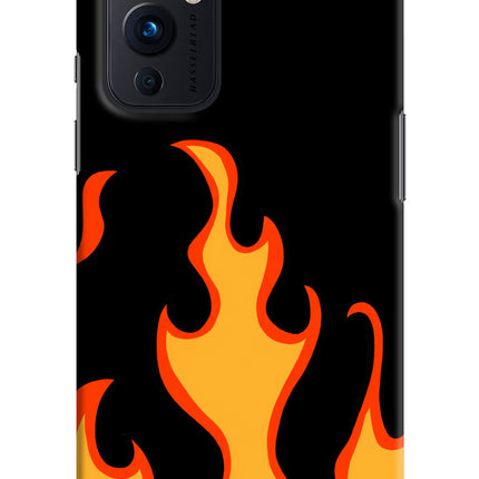 Fired Up – Black Oneplus 9 Hard Case Back Cover by Casekaro
