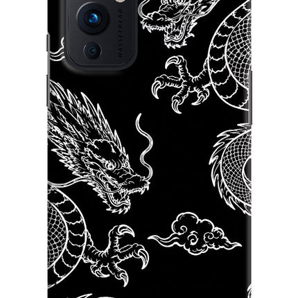 Twin Dragons Oneplus 9 Hard Case Back Cover by Casekaro
