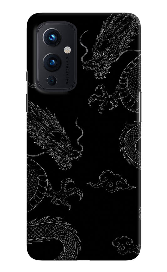 Twin Dragons Oneplus 9 Hard Case Back Cover by Casekaro