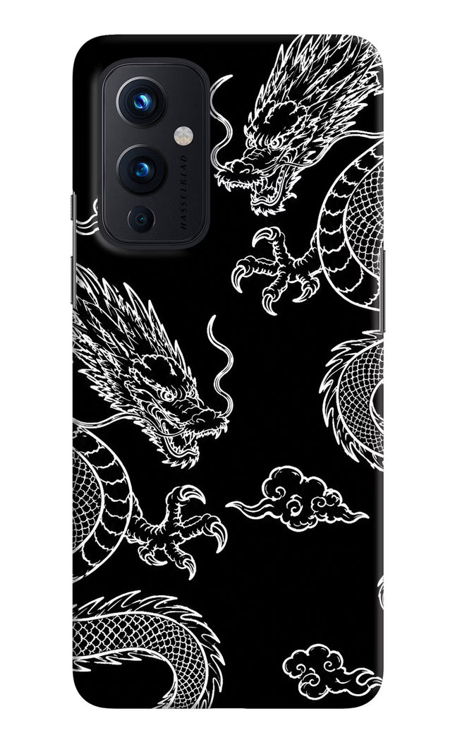 Twin Dragons Oneplus 9 Hard Case Back Cover by Casekaro