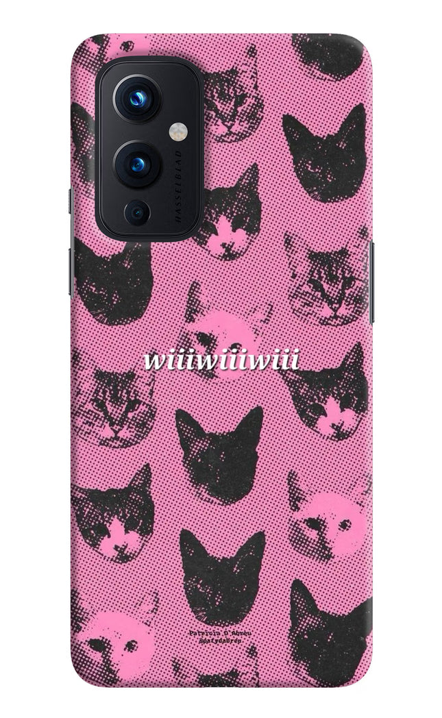 Pink Cats Oneplus 9 Hard Case Back Cover by Casekaro
