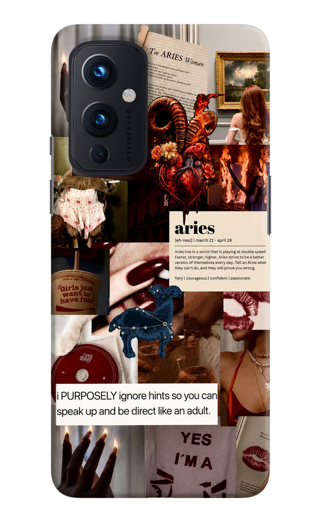 Zodiac Aries Oneplus 9 Hard Case Back Cover by Casekaro