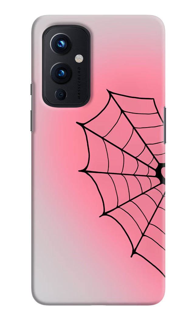 Pink Web Oneplus 9 Hard Case Back Cover by Casekaro