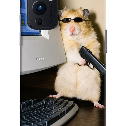 Hacker Hamster Oneplus 9 Hard Case Back Cover by Casekaro