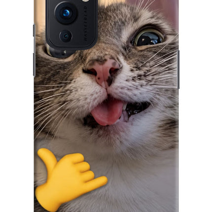 Silly Cat Call Oneplus 9 Hard Case Back Cover by Casekaro