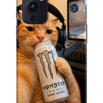 Gamer Cat Energy Oneplus 9 Hard Case Back Cover by Casekaro